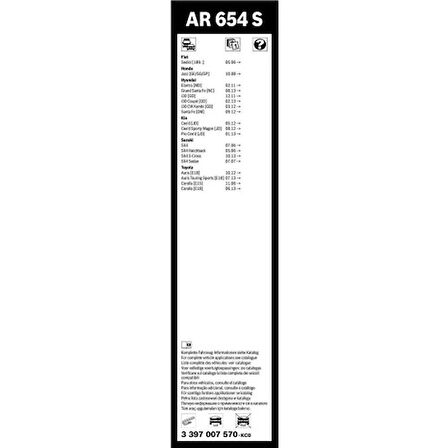 Bosch Aerotwin Silecek Seti - [650/340 Mm] Toyota Corolla (2006 - 2021) [E14,E15] - AR 654 S